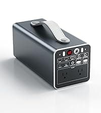 300W Portable Power Station, Powdeom 296Wh Power Bank with AC Outlet, Solar Generator Laptop Charger, Battery Backup Power Supply for Camping, Outdoors, Home Emergency Outage