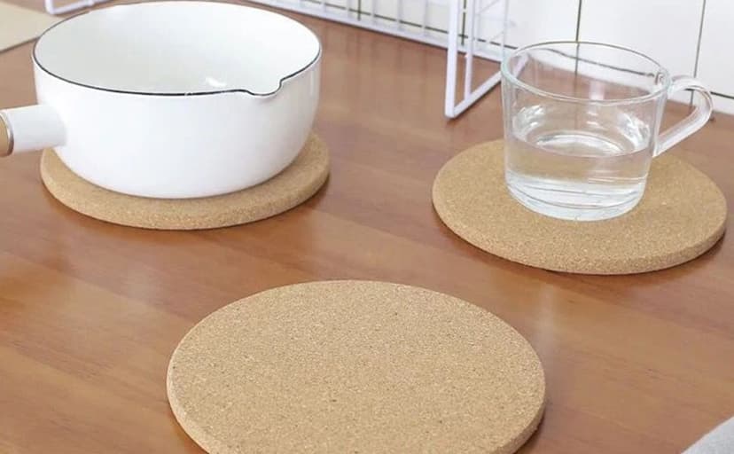 Cork Trivet, Trivets for Hot Dishes, Hot Pads for Kitchen Warm Gifts Cork Rounds for Relatives and Friends