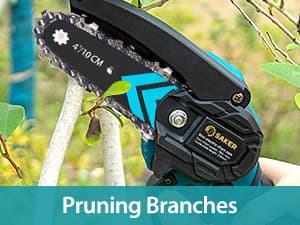 Saker Mini Chainsaw,Portable Electric Chainsaws Cordless,Small Handheld Chain Saw Pruning Shears Chain Saws for Tree Branches,Father's Day Gift for for Men Dad Husband Women,Courtyard and Garden