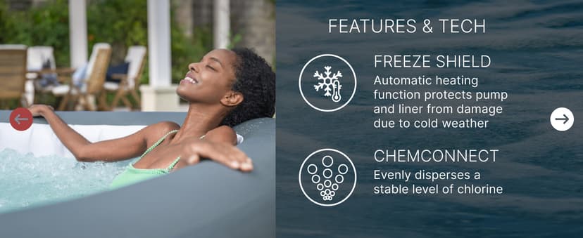 Coleman Hawaii AirJet Large Square 4 to 6 Person Inflatable Hot Tub Portable Outdoor Spa with 140 AirJets and EnergySense Cover, Grey