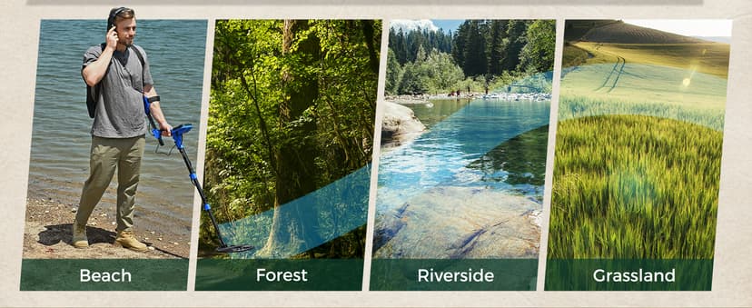 Metal Detector for Adults Waterproof-Professional Higher Accuracy Gold Detector with LCD Display,5 Mode,Advanced DSP Chip 12" Coil Metal Detector