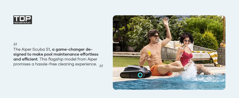(2025 Upgrade) Aiper Scuba S1 Robotic Pool Cleaner,Wall & Waterline Cleaning,180-Min Battery Life, Ultra-fine Filtation, Smart Navigation, App Support