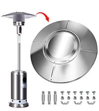 Patio Heater Covers with Reflective Strip,Outdoor Heater Cover Waterproof,Dustproof,Wind-Resistant,Sunlight-Resistant,Snow-Resistant,Black,89.5''x 33.5" Dome x 19.5" Base