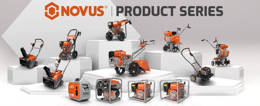 NOVUS 17-Inch Gas Tiller for Gardening, 79cc 4-Cycle Gas Engine, 2-in-1 Front Tine Tiller Cultivator, Toolless Tilling Width Adjustment, Forged Steel Tines, Integrated Transport Wheels