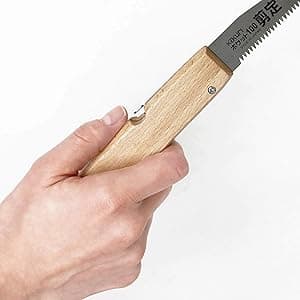 KAKURI Pruning Saw Folding 4" for Garden, Camp, Bushcraft, Japanese Pull Saw Razor Sharp Japanese Steel Blade, Mini Pocket Hand Saw for Tree Branch Cutting, Foldable Wood Handle, Made in JAPAN