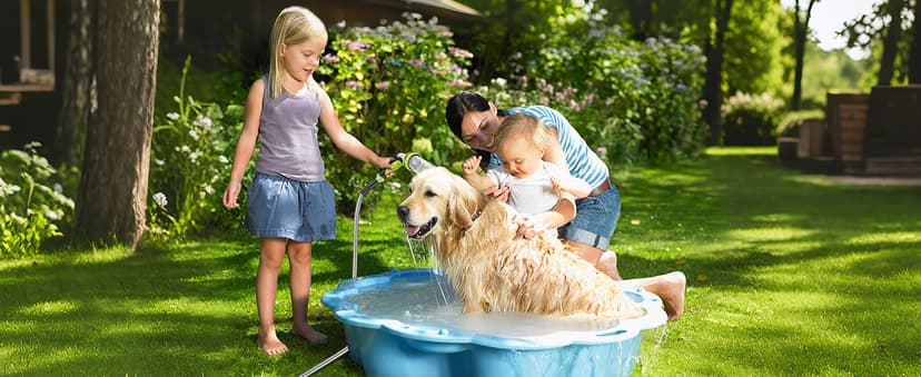 Garden Hose 50 ft, Stainless Steel Water Hose with 10 Function Nozzle Flexible, Heavy Duty, Lightweight, No-Kink, Pet Proof, Puncture Proof Hose Metal for Yard, Outdoor