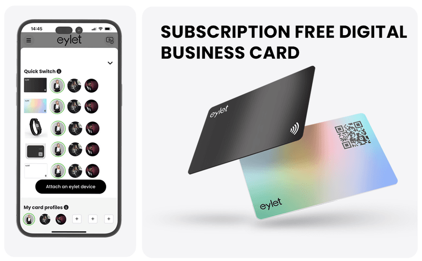 Google review card v3 from eylet | No Subscription, faster NFC Taps and QR code for instant sharing of the Google review link for your business, works with iPhone and Android.