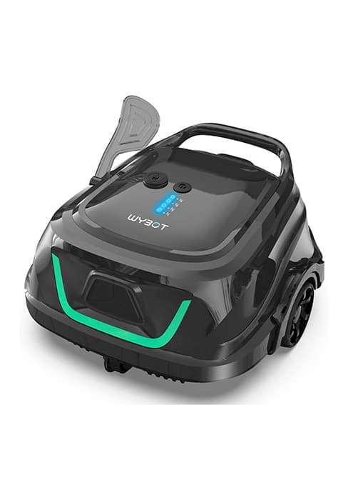 (2024 Upgrade) WYBOT C1 Robotic Pool Cleaner for In Ground Pools up to 65 FT in Length, 150mins Runtime, Cordless Pool Vaccum with Wall Climbing Function, Larger Top-Loading Filters Green