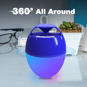 Bluetooth Pool & Hot Tub Speaker with Colorful Lights & 360 Surround Sound, IP68 Waterproof Floating Speaker, Up to 85ft Bluetooth Range