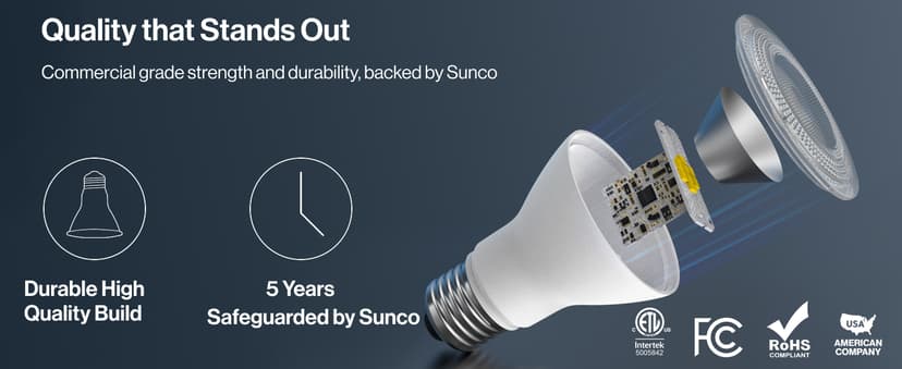 Sunco PAR30 LED Bulbs, Flood Light Outdoor Indoor CRI90, 11W-75W, Dimmable, 3000K Warm White, 850 LM, E26 Base, Wet-Rated, Super Bright, IP65 Waterproof, UL 4 Pack