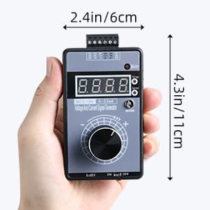 Koolertron 0/4-20mA DC 0-10V Signal Generator,2-IN-1Portable Mini Function Generator Built-in 1000mAh Rechargeable Battery,Analog Generator with 4-Digit LCD Display,Accuracy 0.01,for PLC/Panel Testing