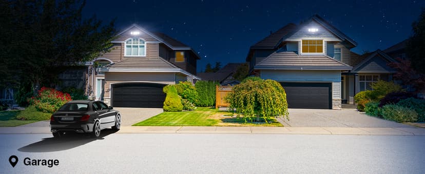 Onforu 100W Smart LED Security Lights Motion Sensor Outdoor 9000LM, 2500K-6500K, WiFi Alexa Flood Light APP Control, Motion Detector with Adjustable 3 Head, IP65 Wall Light for Yard (Black)