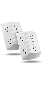 Fosmon Refrigerator Surge Protector, 3 Outlet Heavy Duty Appliance Surge Protector with High Joules for Fridge, Microwave, Washing Machine, Garage Door, 1200J, 1875 Watts, 3 Prong, ETL Listed