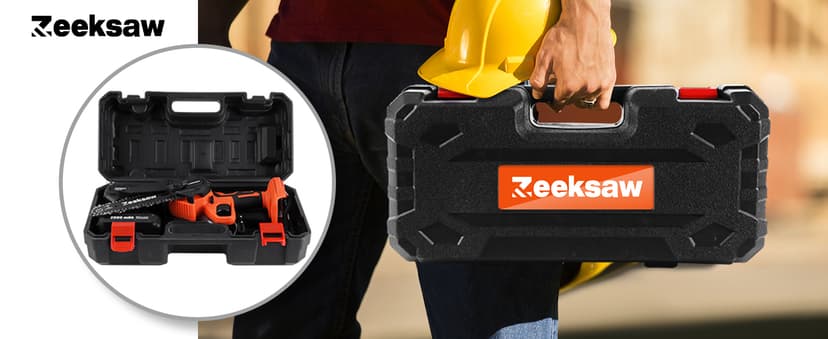 Mini Chainsaw 6 Inch Cordless, Super Handheld Chainsaw with 2x Big Batteries, Electric Mini Chain saw Battery Powered, Small Hand saws for Tree Wood - Garden Yard Time Saving Tool