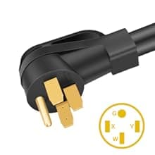 50 Amp Generator Cord 15 Feet, NEMA 14-50p to CS6364 & SS2-50R Generator Emergency Power Cord, 125/250V, 12500 Watts, Perfect for Generator to House Connection