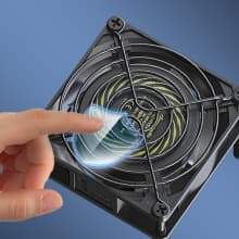 DEWENWILS 2 Pack 120V AC Fan, Waterproof Exhaust Fan 120mm, 18W 2850RPM 90CFM, DIY Cooling Fan for Refrigerator, Computer Case, Compressor Engine, Generator, UL Listed