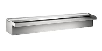 VEVOR Pool Fountain Stainless Steel, Pool Waterfall 23.6" x 4.5" x 3.1"(W x D x H) with LED Strip Light, Waterfall Spillway Rectangular Garden Outdoor