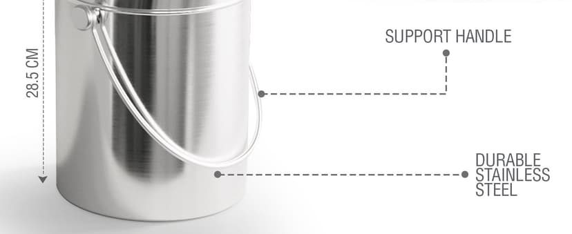 Utopia Kitchen Compost Bin for Kitchen Countertop, 1.3 Gallon Compost Bucket for Kitchen with Lid, Includes 1 Spare Charcoal Filter, Home Essentials - (Silver)