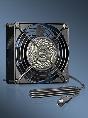 DEWENWILS 2 Pack 120V AC Fan, Waterproof Exhaust Fan 120mm, 18W 2850RPM 90CFM, DIY Cooling Fan for Refrigerator, Computer Case, Compressor Engine, Generator, UL Listed