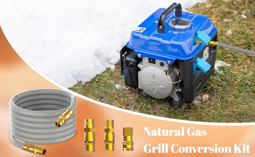 3/4 Natural Gas Hose For Generator 56FT, 3/4" ID Natural Gas Quick Connect Hose, Patio Heater, Grill Griddle, And Outdoor Ng/Lp Propane Appliance