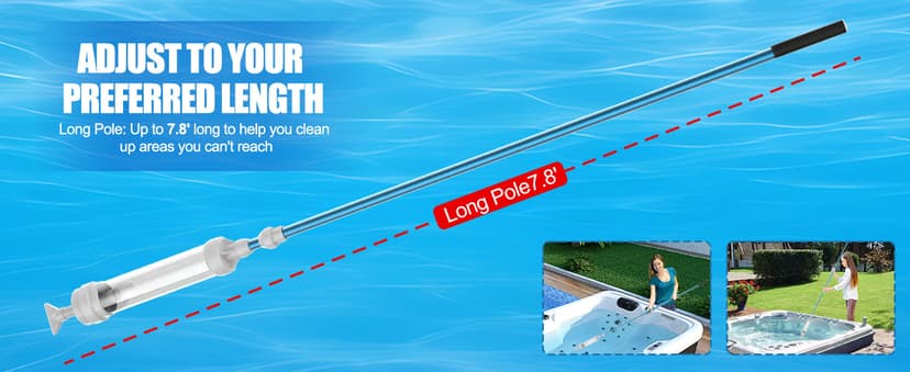 Paradise Power Spa Vac 6250 Compatible Hot Tub Vacuum - Cordless, No Batteries, Sucks Up Rocks, Leaves in Spas, Hot Tubs, Pool Steps