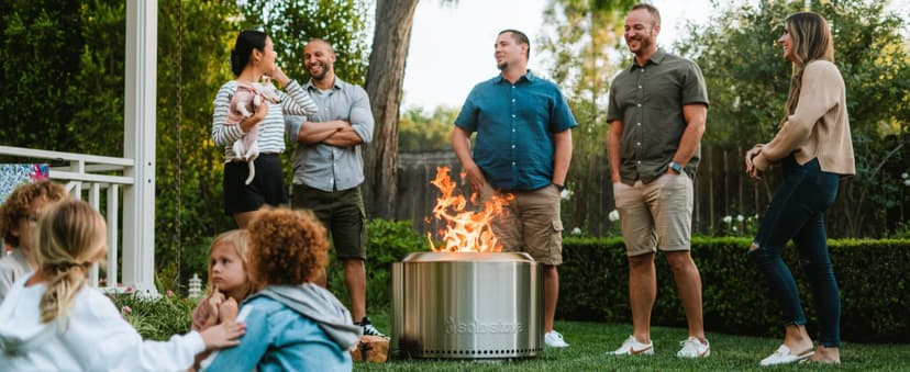 Solo Stove Mesa XL, 7 Inch Tabletop Fire Pit with Stand - Smokeless, Stainless Steel Fire Pit for Camping, Outdoor & Patio- Wood Burning or Pellet Fueled Portable Bonfire, 2.3lbs, Mulberry