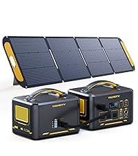 Vtoman 2376Wh Portable Power Station Bundle with Extra Battery & 200W Solar Panel Included, Up to 3000W Solar Generator for Home Backup, Off-grid, Road Trip, RV, Camping, Emergencies