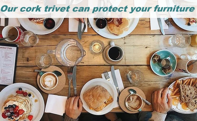 Cork Trivet, Trivets for Hot Dishes, Hot Pads for Kitchen Warm Gifts Cork Rounds for Relatives and Friends