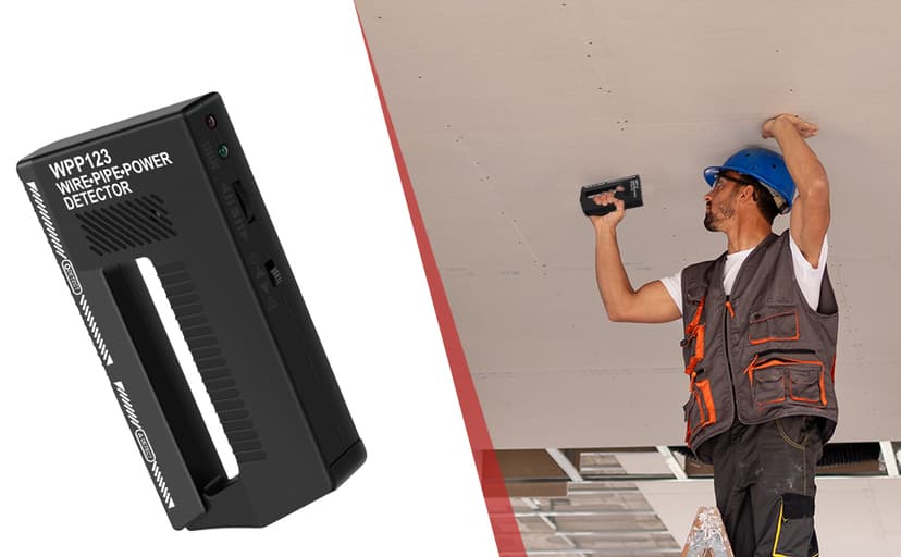 Wpp123 Metal Detector, Wire Pipe Power Detector, 3in1 Wall Scanner Metal Detectors High Sensitivity, Adjustable Wood Stud Finder Handheld Wall Scanner with Alarm for Indoor Decoration Structure