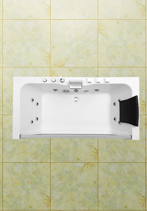 72-Inch Whirlpool Jetted Tub,Acrylic Hydro Massage Bathtub with 10 Jets, Color-Changing LED Lights,2-Person Jetted Bath Tub for Couples