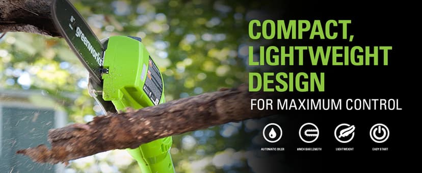 Greenworks 40V 8" Pole Saw + Pole Hedge, 2.0Ah Battery (Gen 1)
