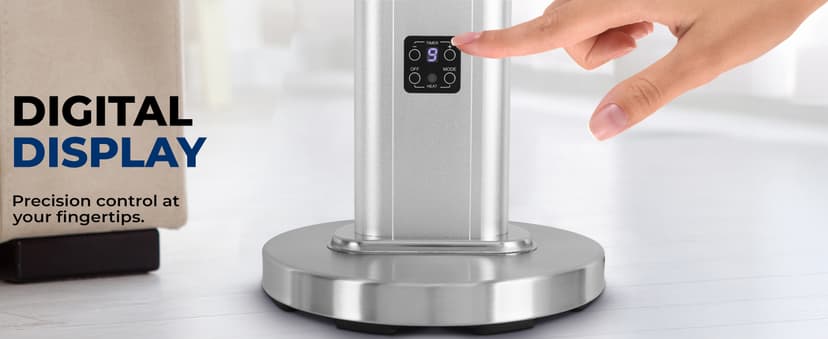 SereneLife Infrared Patio Heater, 1500W Electric Heater with Remote, Quiet Operation, IP65 Approved, Three Heat Levels, Indoor/Outdoor for Patio, Restaurant, Backyard, Garage, Decks