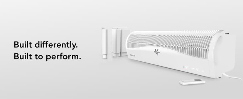 Vornado TRANSOM Window Fan with 4 Speeds, Remote Control, Reversible Exhaust Mode, Weather Resistant Case, Whole Room, Ice White