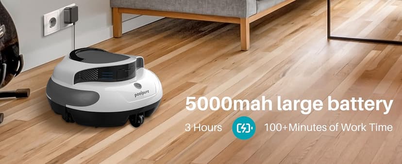 PoolPure Aquaguard SE II 2025 Upgrade Cordless Robotic Pool Cleaner with 120-Min 5000mah Big Battery
