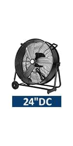 BILT HARD 20" High Velocity Floor Fan, 4600 CFM 3-Speed Industrial Shop Fan with Wall-Mounting System, Heavy Duty Metal Fan for Workshop, Garage and Warehouse