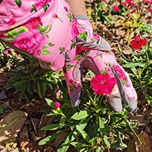 Leather Gardening Gloves for Women, Flexible Breathable Garden Gloves,Thorn Proof Working Gloves for Weeding, Digging and Pruning, Medium, Pink