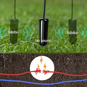 F02 Underground Cable Locator, Wire Tracer with Earphone, Cable Tester for Dog Fence Cables Irrigation Control Wires