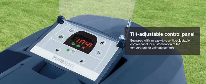 INTEX 28429EP PureSpa Plus Bubble Massage Spa Set: Includes Energy Efficient Spa Cover – 2 Contoured Headrest – LED Light – 4 Person Capacity – 77" x 28"