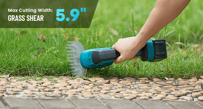 Seesii 6-in-1 Cordless Pole Saw and Pole Hedge Trimmer Grass Shears Combo Kit, Electric Mini Chainsaw with 2*4.0 Ah Batteries, Extension Tree Prunner, Bush Trimmer Limb Branch Cutter, 16ft Long Reach