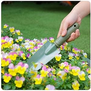 Garden Tool Shovel for Digging Gardening Trowel for Lawn Planting Stainless Steel Spade Wooden Handle Anti Slippery