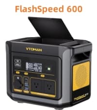 VTOMAN FlashSpeed 300 Portable Power Station 70000mAh, Only 7.4lbs with 7 Outlets, LiFePO4 Generator with Up to 600W AC Outlet, 12V/24V DC Input Adapt RV/Van, PD 100W Type-C for Power Outage, Camping