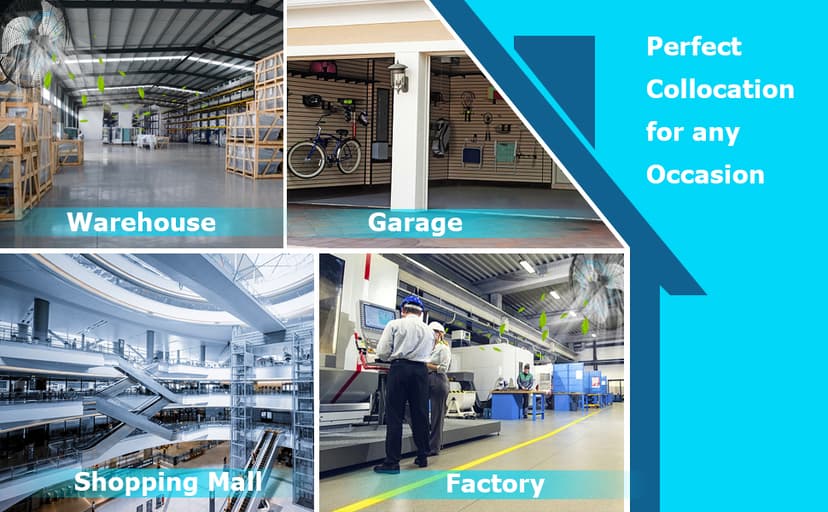 Tangkula 20 Inch Wall Mount Fan with Aluminum Fan Blades, Industrial 3-Speed Oscillating Metal Wall Fan, Heavy Duty Wall Mount Fan for Shop, Commercial, Garage, Warehouse, Workshops & Factory