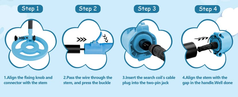 OMMO Metal Detector, Adjustable 27.5”-37.8” Metal Detector for Kids with Intuitive LCD Display, Lightweight Kids Metal Detectors with 6” Search Coil for Exploration Hiking