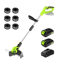 Steelite 13.2” Electric Lawn Mower for Small Yards - 2-in-1 Compact, Lightweight Brushless Motor, 21V 4.0Ah Battery & Charger Included, Green