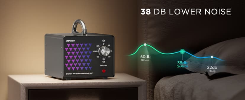 ONAMOR Ozone Generator Odor Eliminator 70000mg, High Capacity Ozone Machine Odor Removal Up to 6000 Sq.Ft, Ionizer Ozonator for Smoke, Car, Basement And Pet Room, Black