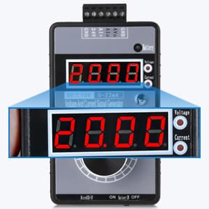 Koolertron 0/4-20mA DC 0-10V Signal Generator,2-IN-1Portable Mini Function Generator Built-in 1000mAh Rechargeable Battery,Analog Generator with 4-Digit LCD Display,Accuracy 0.01,for PLC/Panel Testing