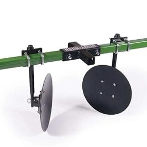 Heavy Hitch Multi-Purpose Disc Cultivator Garden Bedder 3-Point Attachment with S-Tines and Row Maker Insert Powdercoated in Orange | USA Made for Compact/Sub-Compact Tractors