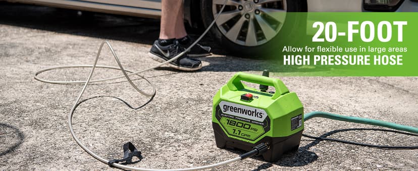 Greenworks 1800 PSI (1.1 GPM) Electric Pressure Washer PWMA Certified