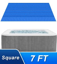 Hot Tub Spa Solar Bubble Cover Blanket for Round Inflatable Hot Tub Spa Pool Thermal Insulation Floating Bubble Wrap Covers (6 Ft)