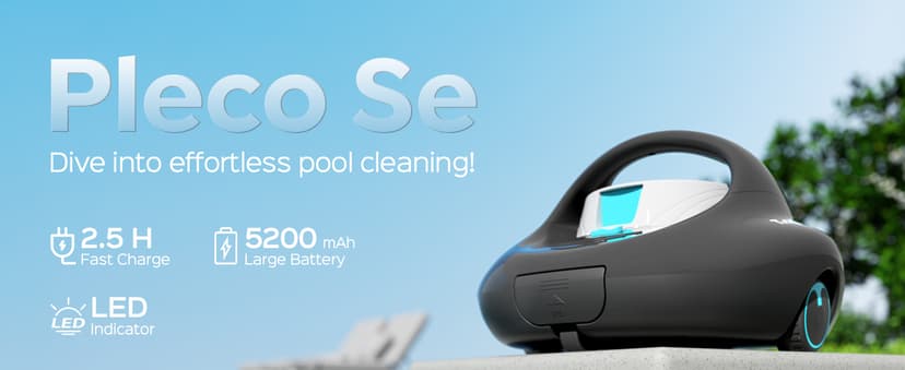 (2025 Upgraded) TALOSBO Pleco Se Cordless Pool Vacuum Cleaner Up to 130 Mins Runtime, Robotic Pool Cleaner with 2.5H Fast Charge, Ideal for Flat Above Ground and Inground Pools up to 861 Sq. Ft.